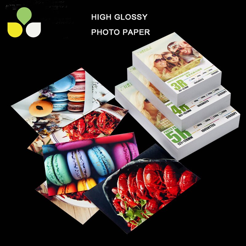 4R High Glossy Photo Paper 260g 6 Inch Bright White Inkjet Glossy Paper