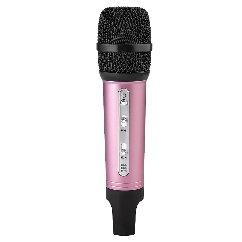 Wired Car Radio Microphone Bluetooth Wireless Karaoke Home Studio Handheld Computer Capacitive Car Microphone: Pink