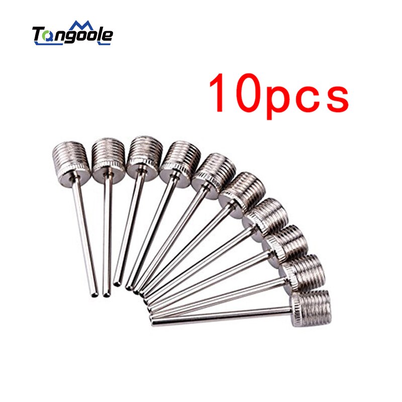 10 stk sportsball oppblåsende pumpenål for fotball basketball fotball oppblåsbar luftventiladapter rustfritt stål pumpestift
