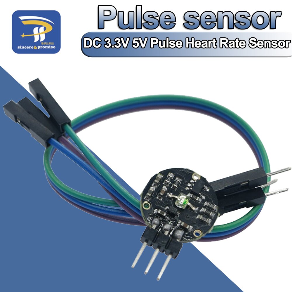 Hartslagmeter Sensor Module Dc 3.3V 5V Voor Arduino Compatibel Met Bluetooth Ontwikkeling Pulsesensor Met Fitting Diy kit