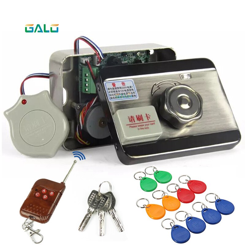 wifi control Electric lock & gate lock Access Control system Electronic integrated RFID Door Rim lock with ID reader 125khz