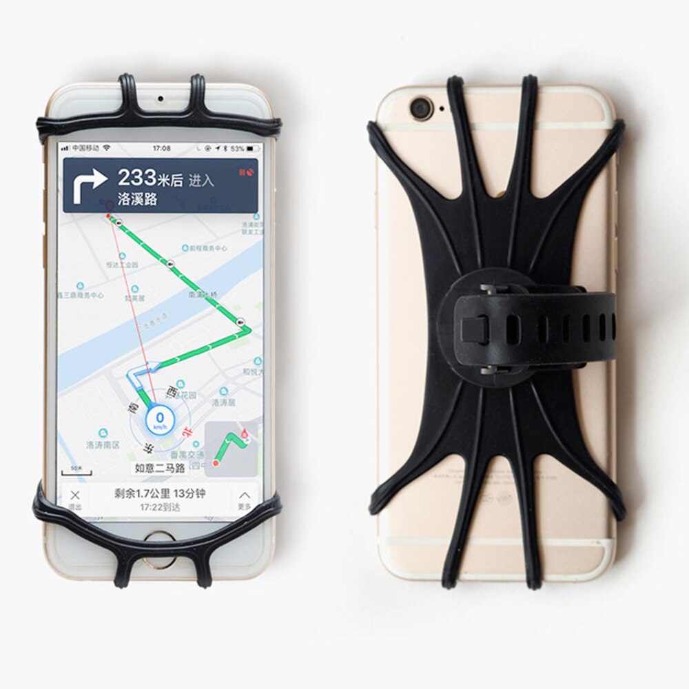 Universal silikone cykel telefon holder motorcykel cykel mobil mobiltelefon holder styr klip holder til iphone samsung