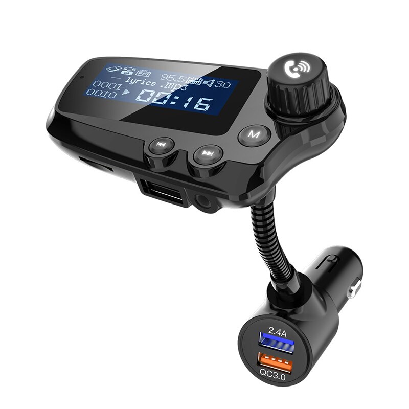 Car Bluetooth-Compatible mp3 player FM transmitter With 1.8inch LED Screen USB QC3.0 fast charging Car Stereo Player: T91 MP3 Player