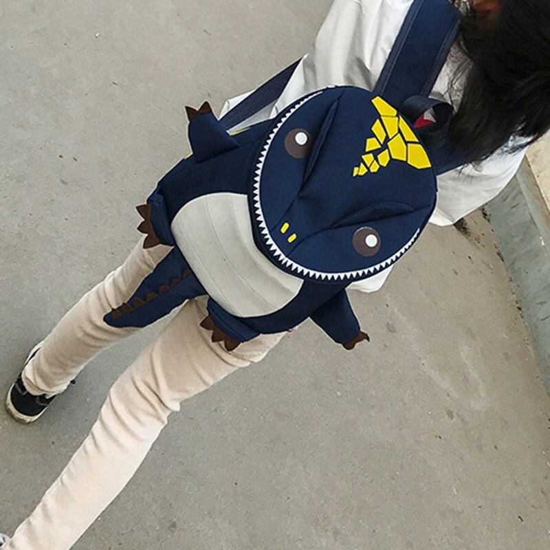 3D Dinosaur Backpack Boy Children Backpack Children Kindergarten Small Bag Girl Animal Schoolbag Back Green