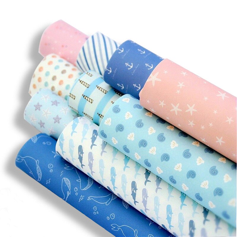10 pièces papier baleine bleue papier de Scrapbooking Gratitude papier de noël étudiant à la main sac couverture papier