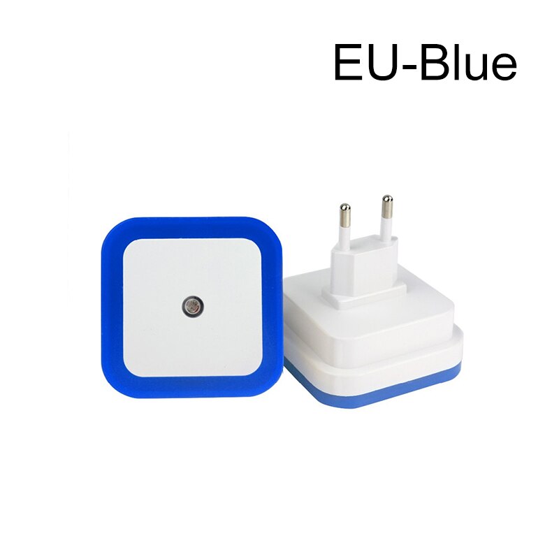 Draadloze Led Nachtlampje Sensor Verlichting Eu Us Plug Nachtlampje Lamp Voor Slaapkamer Decoratie Gang Lamp Babykamer Nachtlampje: EU-Blue