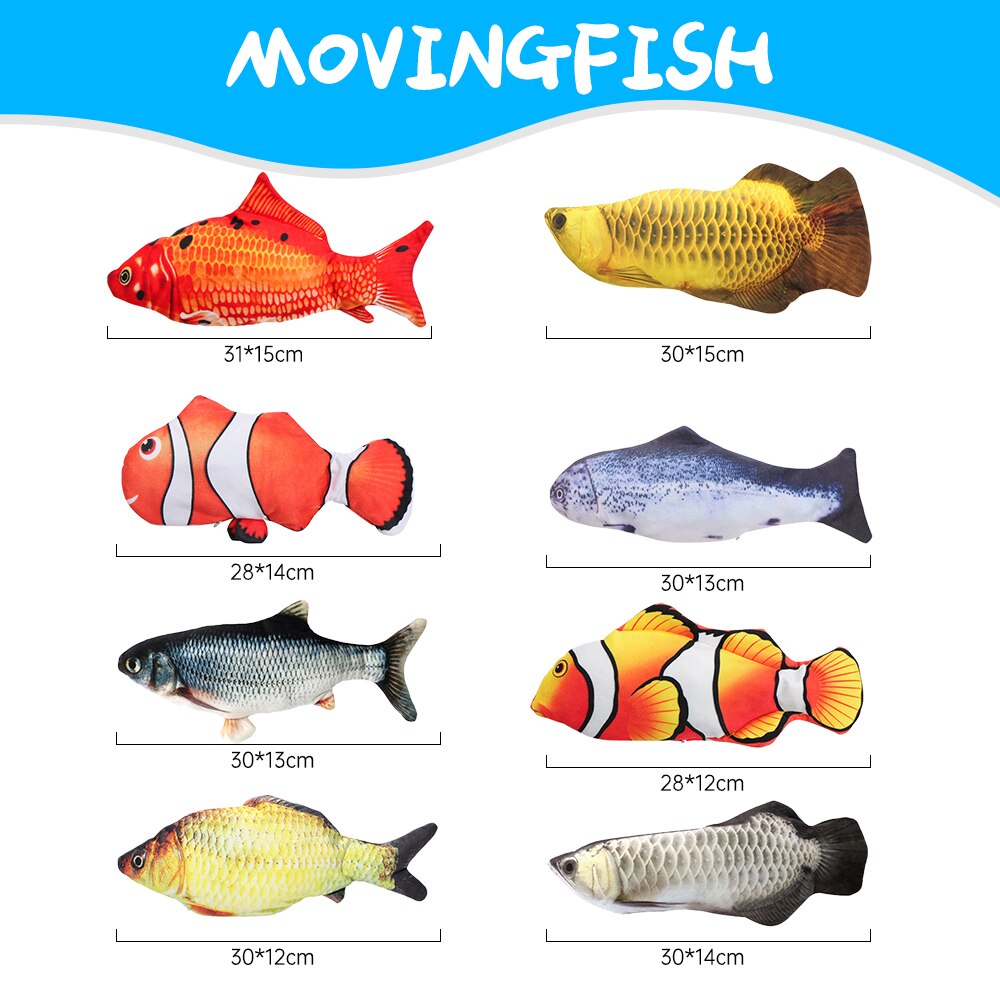 Pet Soft Electronic Fish Shape Cat Toy Electric USB Charging Simulation Fish Toys Funny Cat Chewing Playing Supplies Dropshiping