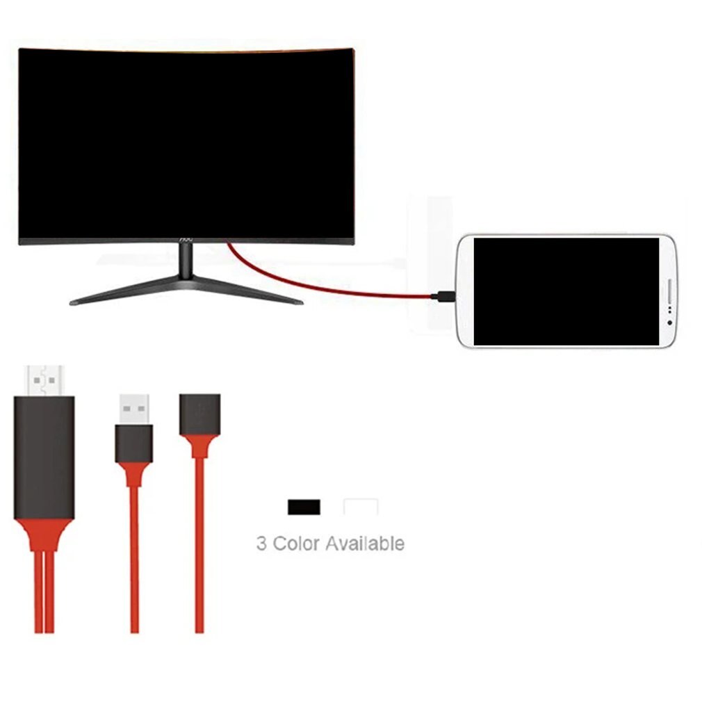 2M 8 Pin Naar Hdmi Hdtv Av Adapter Kabel Voor Bliksem Voor Iphone Voor Ipad Ios Systeem Mobiele Telefoon tv Hd Kabel