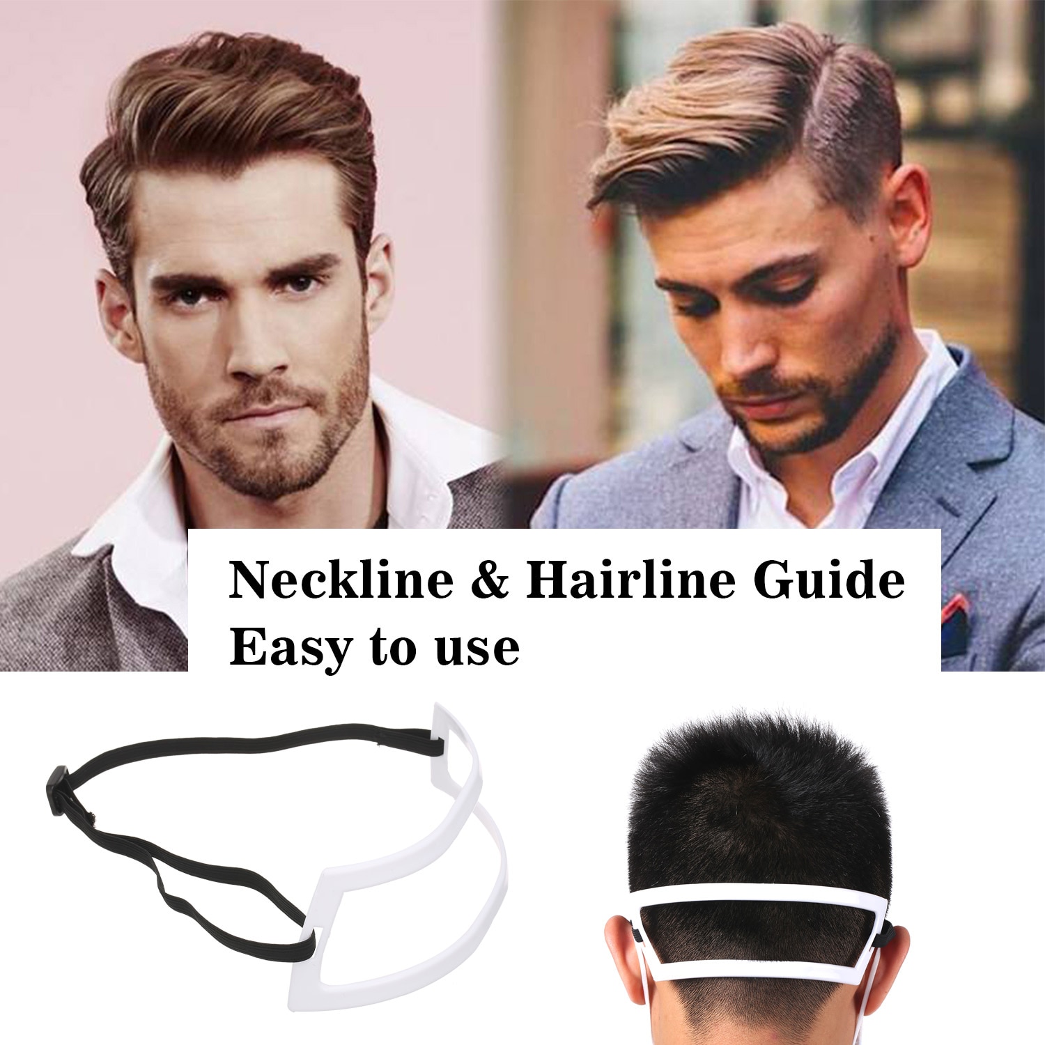 Kit de coupe de cheveux pour hommes, gabarit de ligne de cheveux, pochoir Guide pour hommes, ligne de cheveux, encolure, outils de coiffure pour Salon de coiffure, 4 pièces