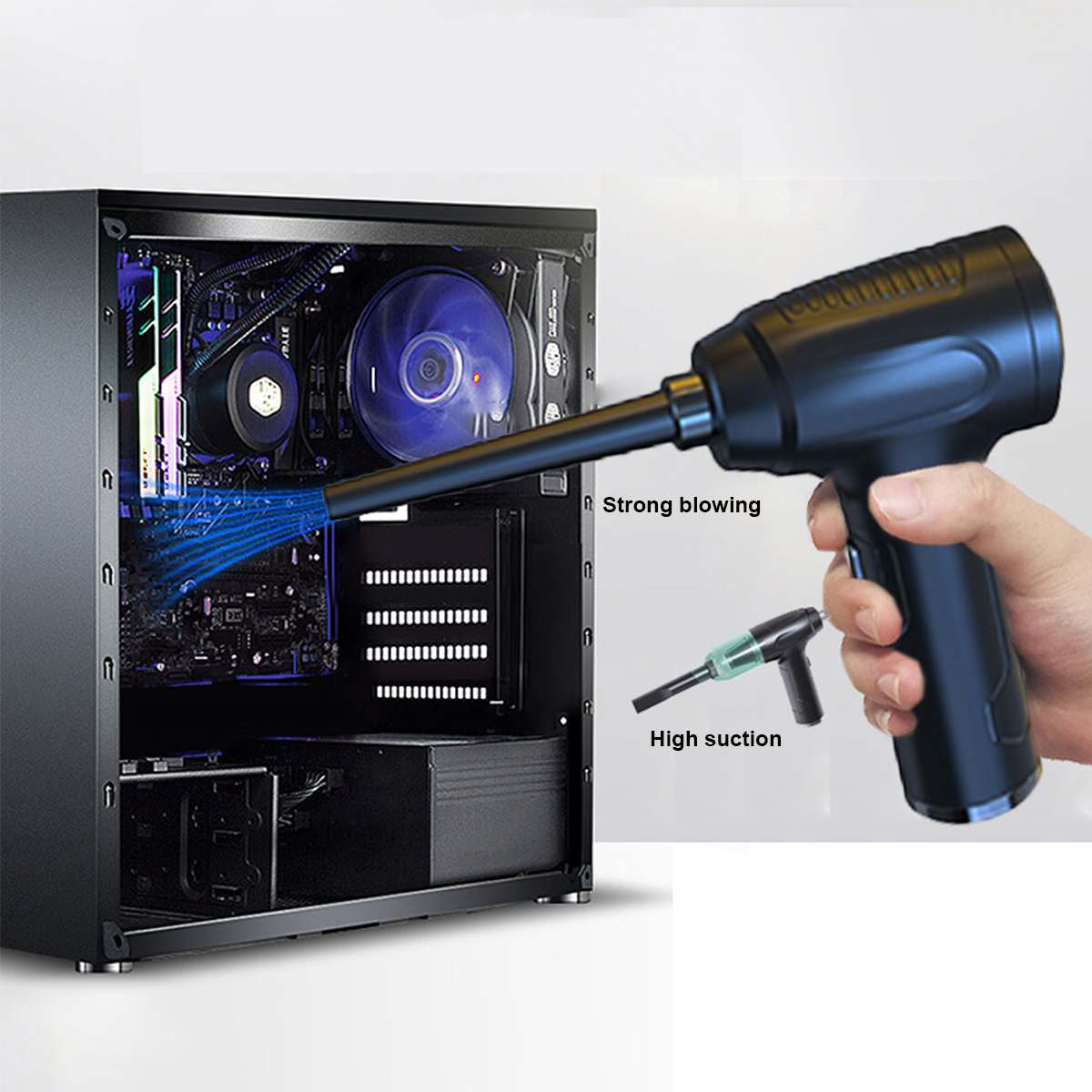 Draadloze Air Duster Usb Dust Blower Handheld Dust Collector Oplaadbare Grote Capaciteit Draagbare Voor Pc Laptop Auto Schoon Toetsenbord