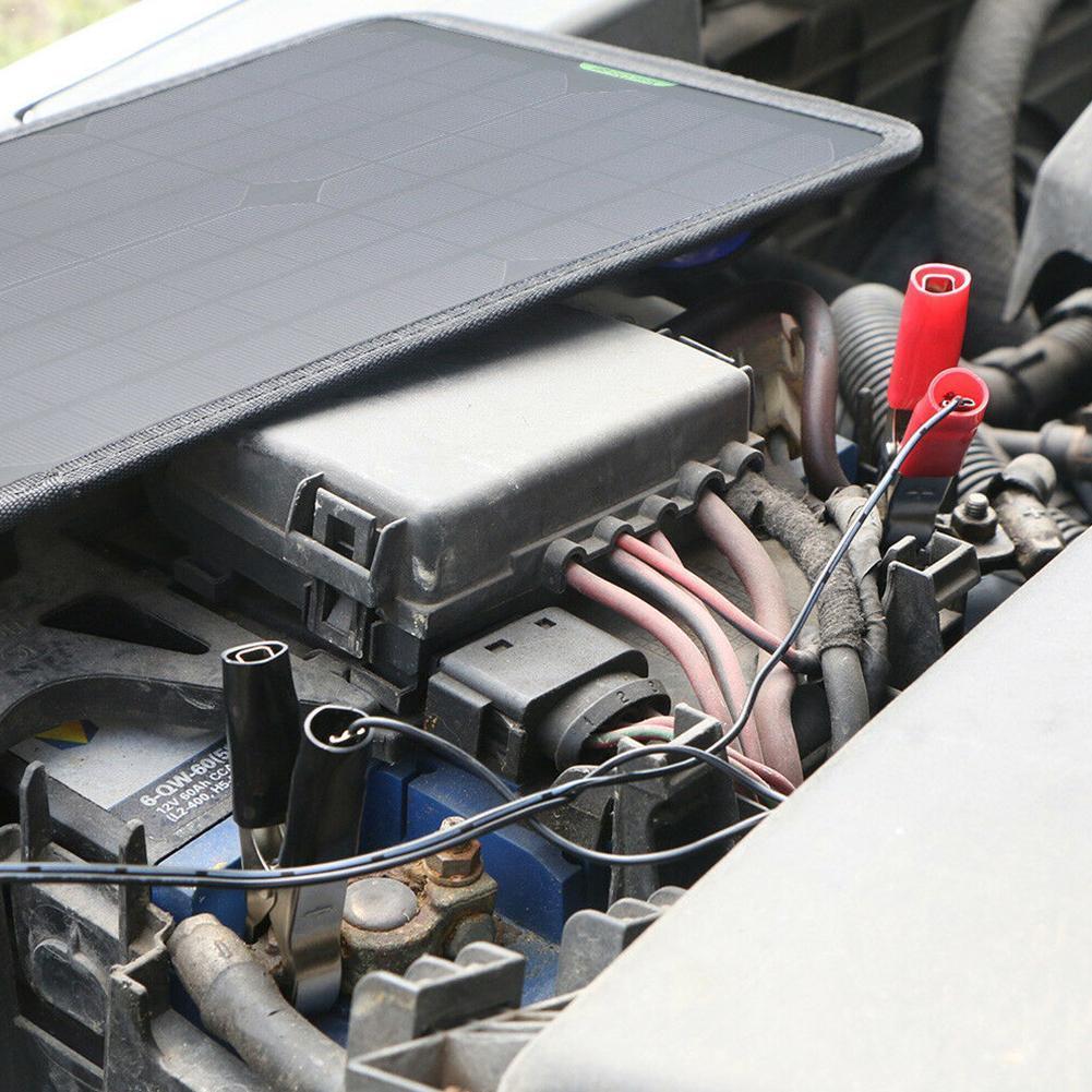 Outdoor Draagbare Te Gebruiken Solar Auto Elektrische Auto Accu Gereedschap Oplader Alligator Opladen 10W Solar Clips Board 18V H4V8