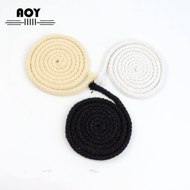 8mm Natural 100% Fios de Algodão Trançado Corda de Cânhamo para Embalagem Do Presente DIY Handmde Craft Costura Decorativa Bouquet Home Decor Fio