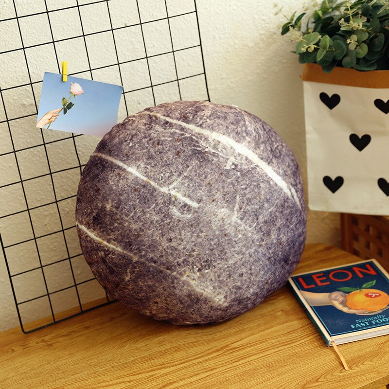 Simulated Stone Sofa Pillow Soft Pebble Stone Pillow Movie Props Home Decor Pillow Back Cushion Toy Kids Birthday