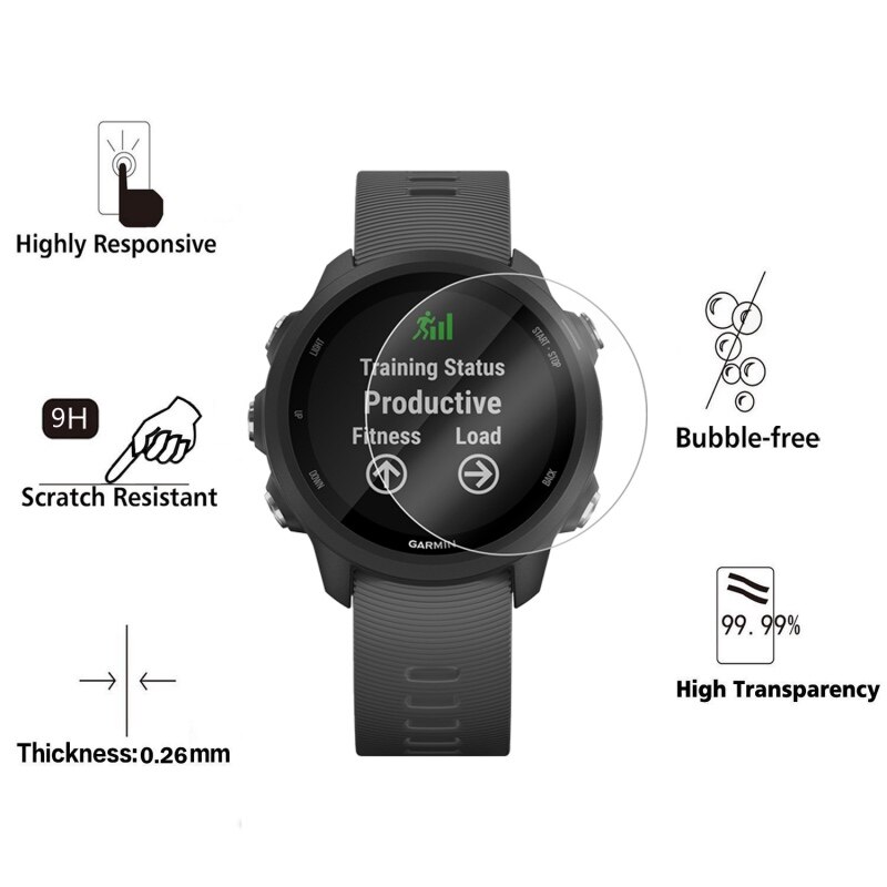3 stk hærdet glas til garmin forerunner 945 935 635 245 235 220 35 sport smartwatch skærmbeskyttelse hd premium beskyttende film