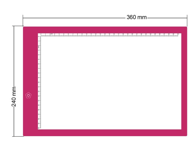 LED Diamant Schilderij A4/A5 Lightpad Tablet Ultradunne 3.5mm Pad gelden EU/UK/AU/ US/USB Plug Borduren la casa de papel serie: pink 360x240x5mm