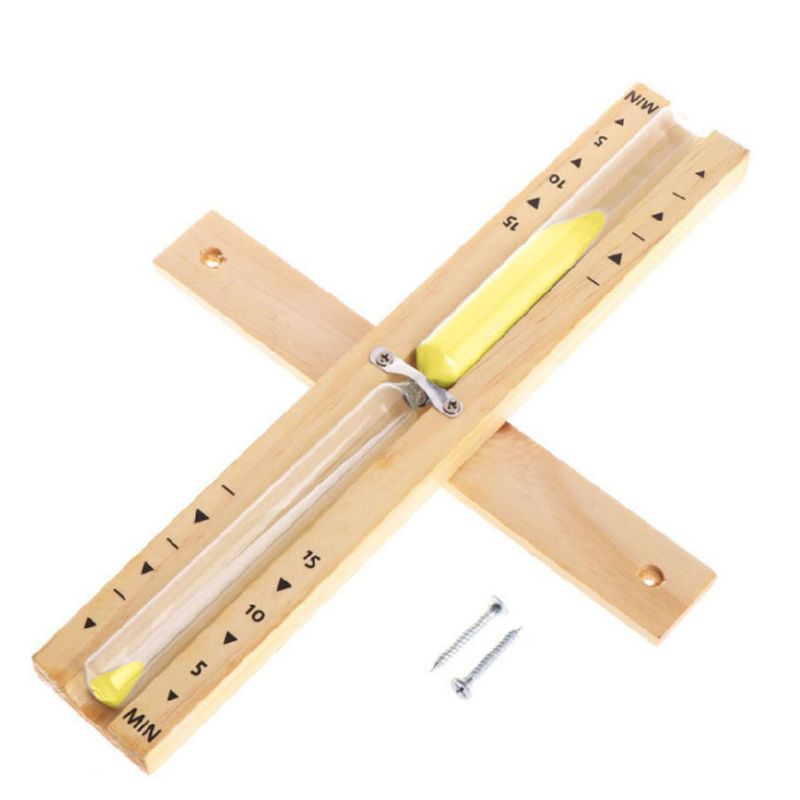 Houten sauna zandloper wandmontage draaibare 15 minuten zandloper klok witte zandloper voor thuisgebruik  n30 20: J