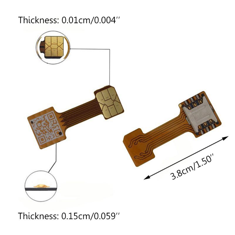 Hybrid Double Dual SIM Card Micro SD Adapter for Android Phone Extender Nano Mic