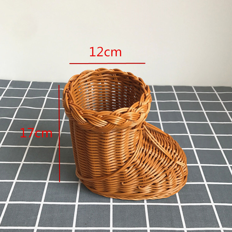 Simulated Animal Imitation Rattan Woven Storage Basket Household Storage Decoration Decoration Fruit Toy Basket Handmade Crafts