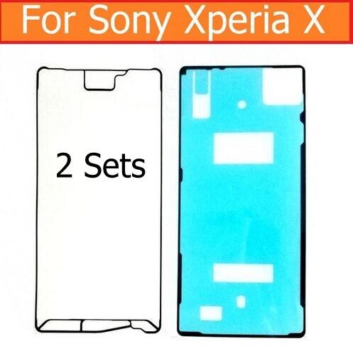 Przednia LCD i tylna pokrywa klej taśma klejąca do Sony Xperia X/X Compact/X wydajność ekran dotykowy rama wodoodporna naklejka: 1set X Front Back
