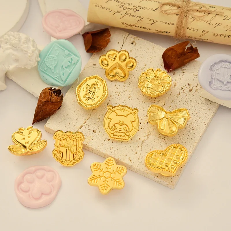 Wax Seal Stamp for Scrapbooking Photo Flower Paw Seal Wax Stamp Head Album Seal Stamp DIY Craft for Card Making ZT0102