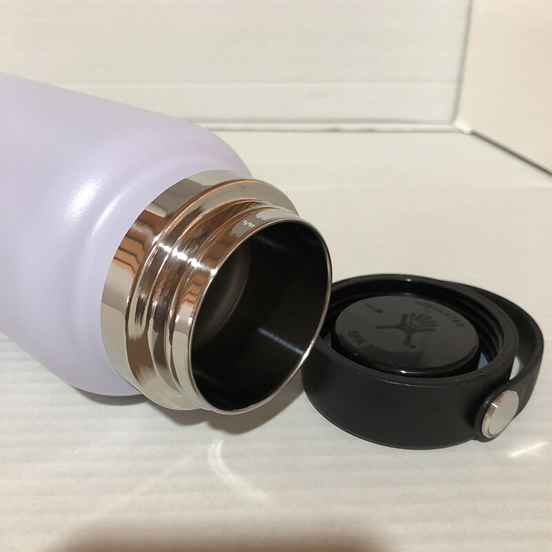 Botella de agua con boquilla ancha para uso en exteriores, termo con tapa flexible de 32 oz, con boquilla ancha de grados, modelo 2,0