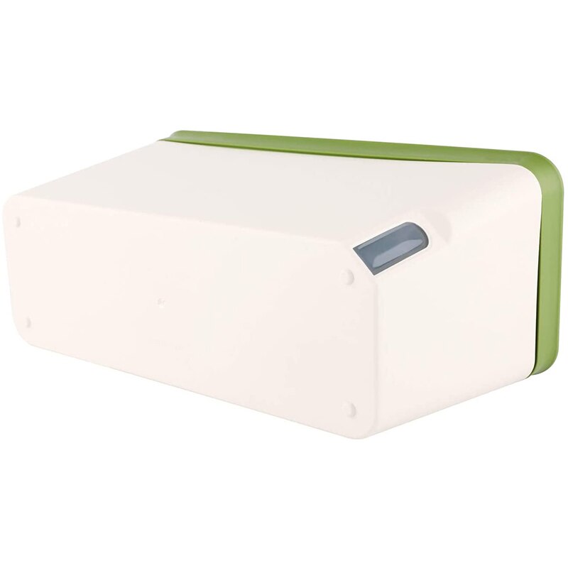 Self Watering Planter Pot Rectangle 10.5 Inch Set of 3, Plastic Plant Pot with Visual Water Level Window Green