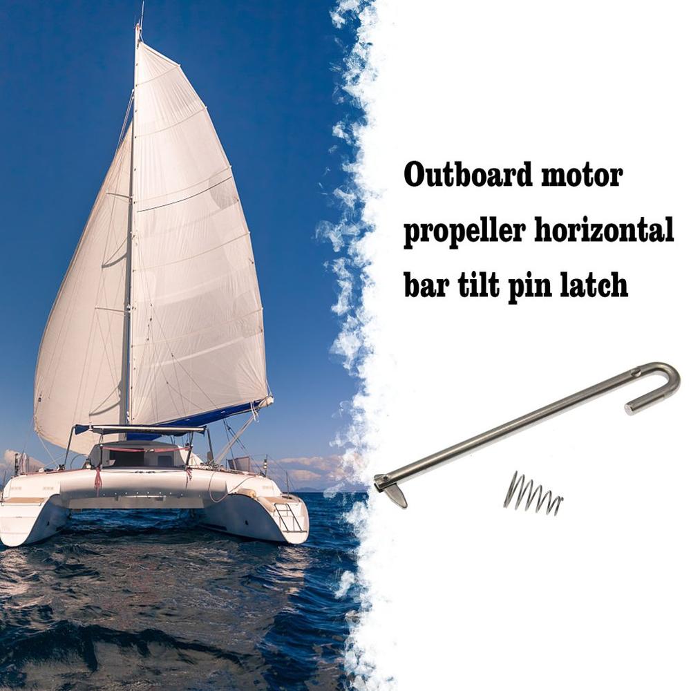 For QY-202923 2 Punch 9.9/15/18 Horsepower Outboard Propeller Horizontal Bar Tilt Pin Latch Stainless Steel Drive Shaft Rod
