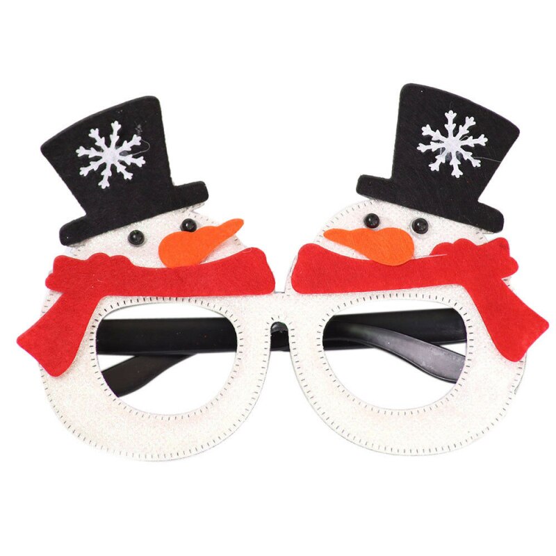joyeux noël lunettes père noël bonhomme de neige lunettes mignon dessin animé cadre décorations pour la maison pour le nouvel an noël enfants: 03