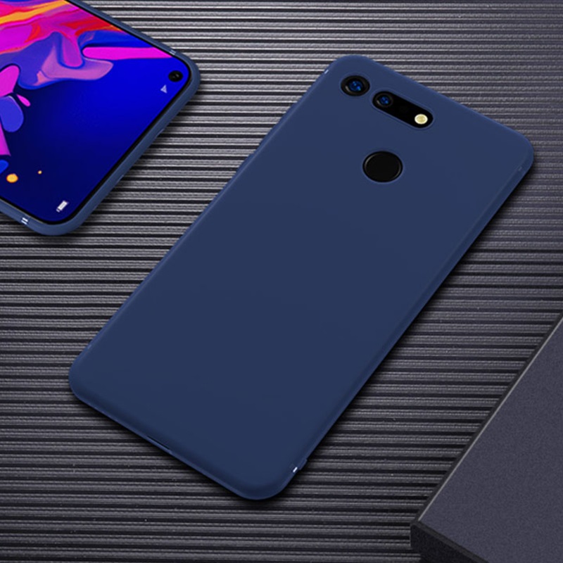 Raugee Matte Case For Huawei Honor View 20 Case Silicone Luxury Bumper Back Soft TPU Cover On For Huawei Honor V20 V 20 Case: Blue