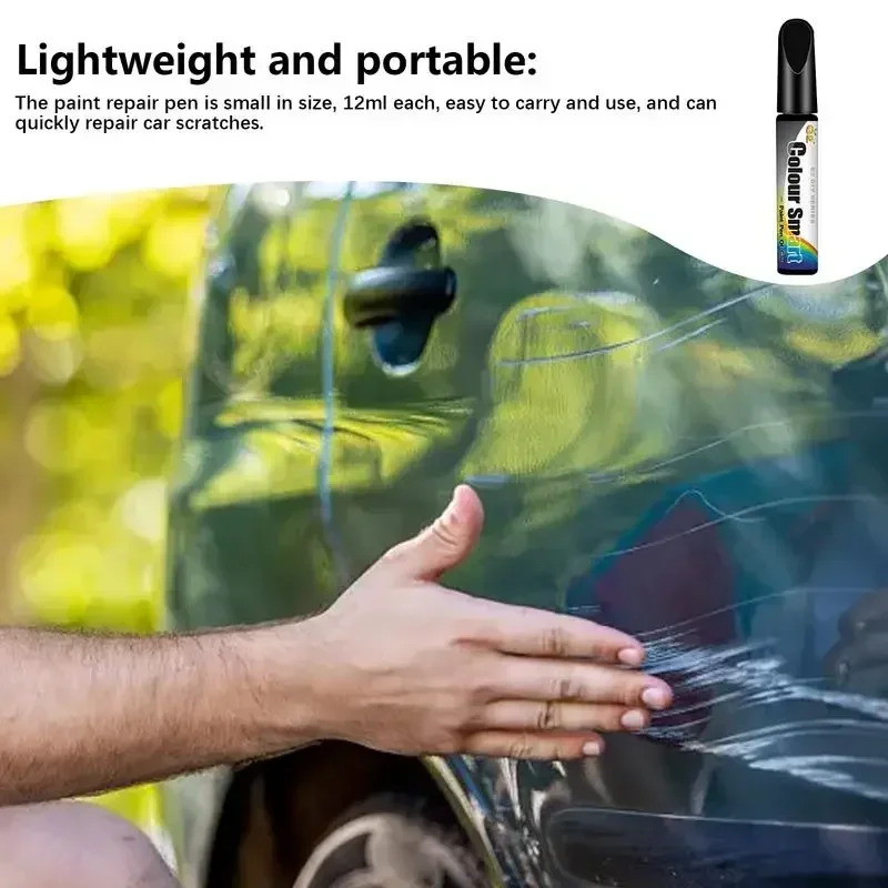 Auto Touch Up Paint Pen - Krasreparatieset voor auto's, vrachtwagens en SUV's - Hoogglans verffuller met borstel en fijne punt (7 kleuren)