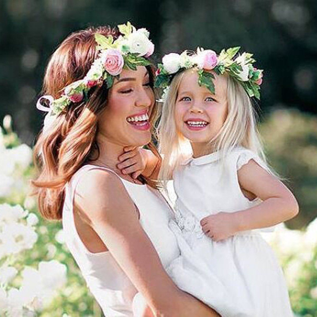 Tiara de cabelo, mãe e crianças, wreath, flor, coroa, acessórios de cabelo, para casamento, 1 peça