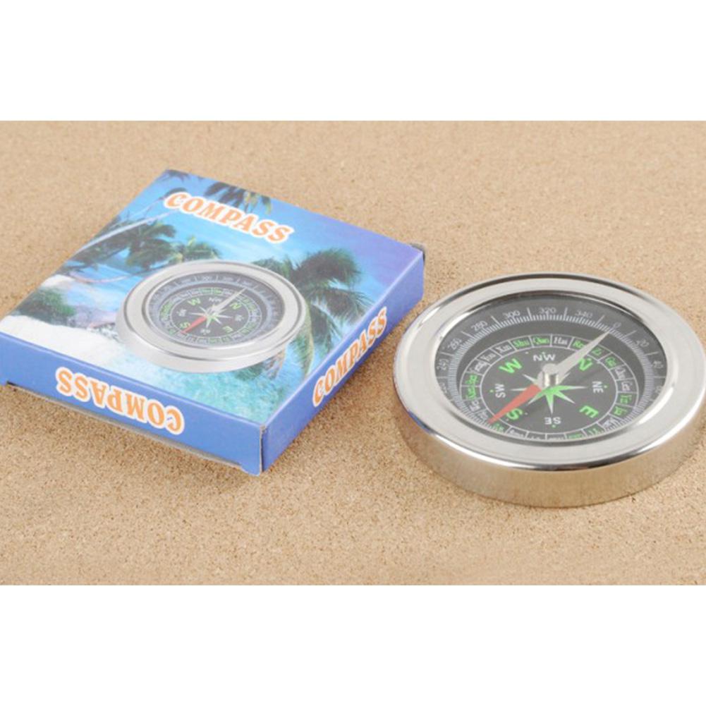 None Size Stainless Steel Directional Magnetic Compass Outdoor Camping