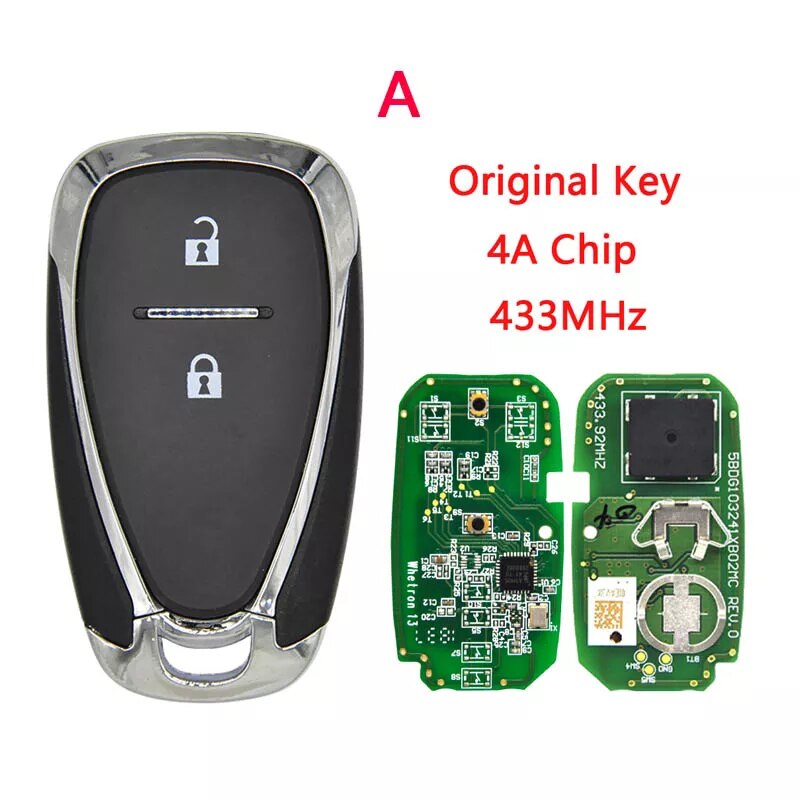 CN014087 Originele Pcb Met Vervanging Shell 2/3/4 Knop Flip Sleutel Voor Chevrolet Cruze Avo Afstandsbediening 315Mhz/434Mhz ID46 PCF7941E: A