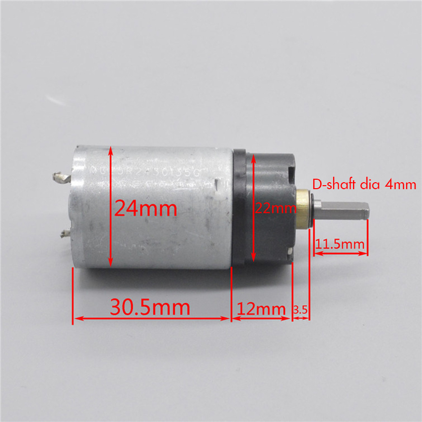 370 Planetary Geared Motor DC 3-12V Micro Gear Motor 73-290 rpm Full Metal Gearbox D Axis Diameter 4mm Motor for DIY Models
