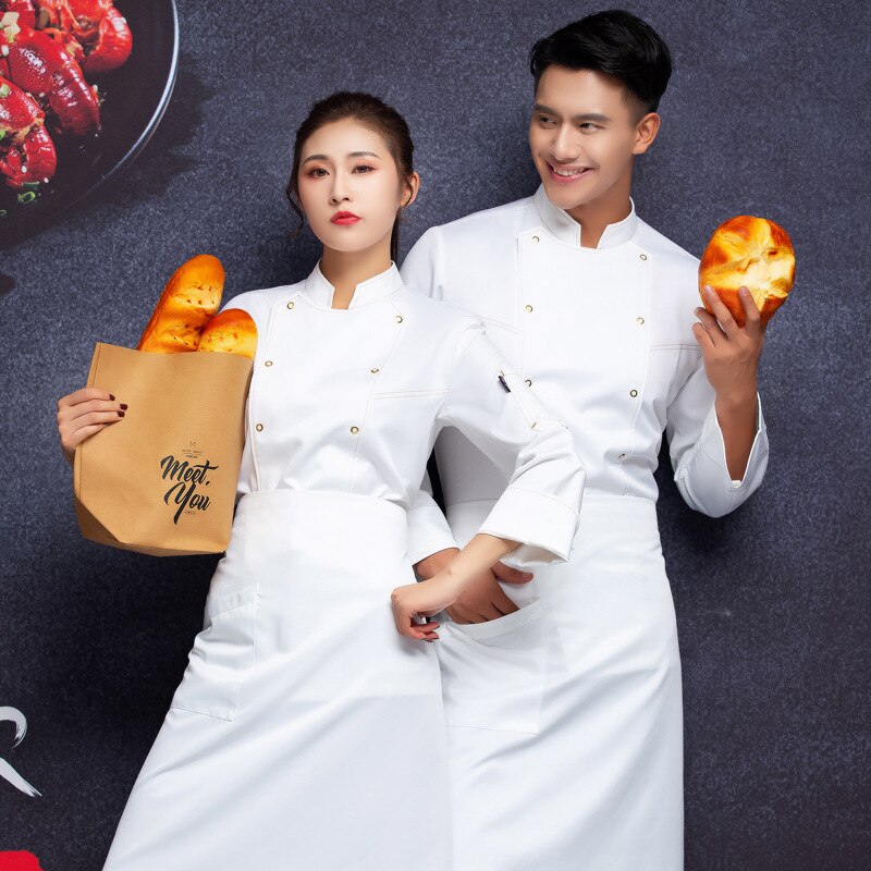 Et vêtements d'hiver pour hommes et femmes western restaurant cuisine salle à manger boulangerie pâtissier dessert travail vêtements