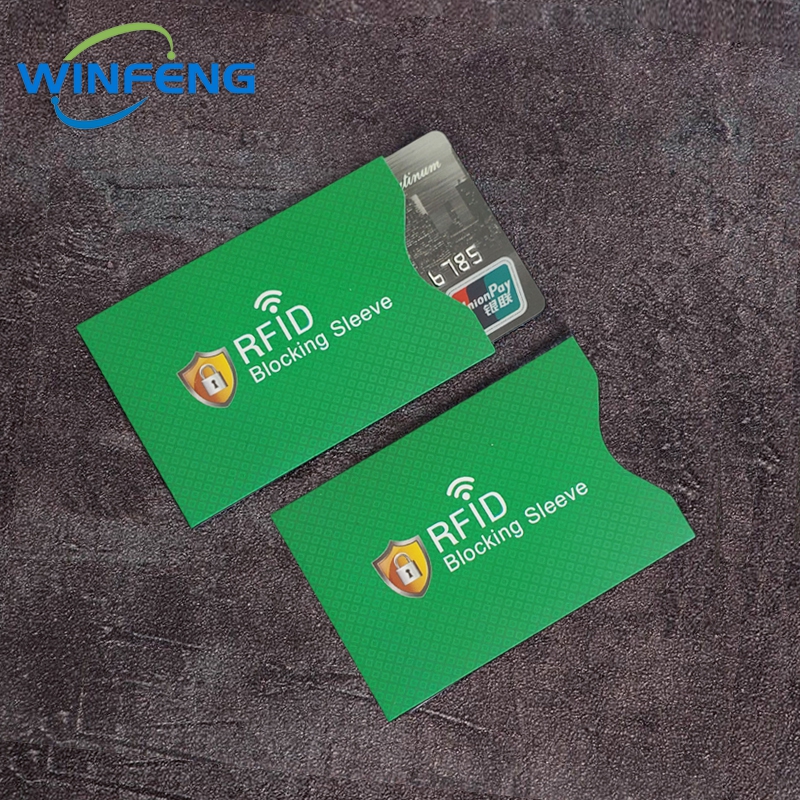5Stck Aluminium Folie Anti RFID Karte Halfter NFC Blockierung Leser sperren Ich würde Bank Karte Halfter fallen Schutz Metall Kreditkarte fallen: Orange
