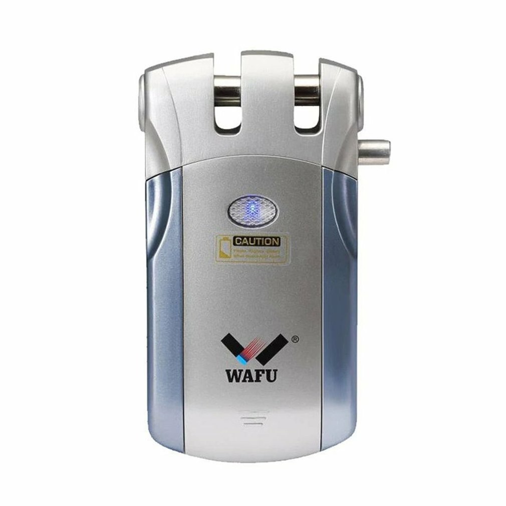 WAFU, cerradura electrónica de Control remoto inalámbrico, cerradura Invisible sin llave para puerta de entrada con 4 controladores remotos, cerradura de mortaja eléctrica