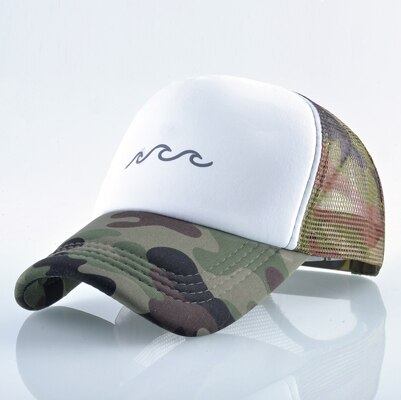 Trucker Hat For Men Women Summer Breathable Mesh Baseball Caps Unisex Snapback Hip Hop Bones Streetwear baseball Hats: Camo