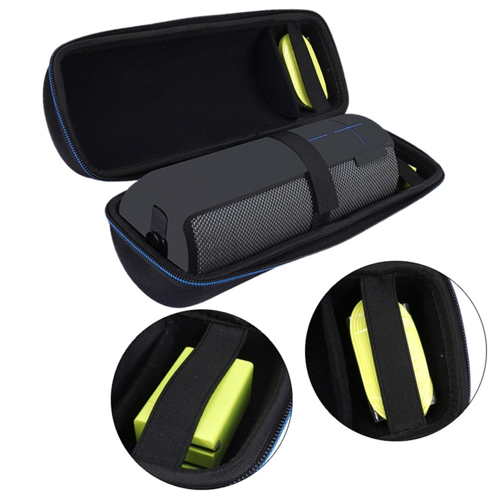 MASiKEN EVA Draagbare Carry Storage hard Case voor Logitech UE Megaboom Bluetooth Luidspreker en Lader Tas Houder Rits Zakje