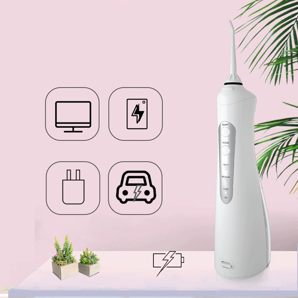 Tanden Wassen Apparaat Water Floss Draagbare Monddouche Huishoudelijke Elektrische Ultrasone Witte Tanden Apparaat: white