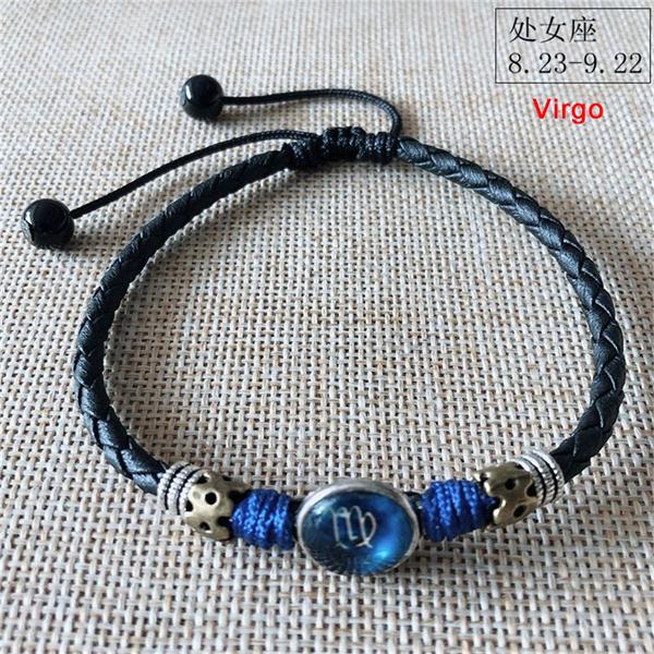 Twelve Constellation Anklets Jewelry Men Leg Bracelet Feet Accessories Male Ankle Bracelet enkelbandjes sieraden: TFJL049-11