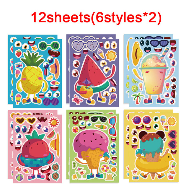 Machen Sie eine Cupcake-AufkleberböGen für freundlicher. Süß. Erstellen Sie Ihren eigenen Cupcake. DIY-Puzzle-Aufkleber. Kindergeburtstagsgeschenke. Party-Aufkleber M: dunkel Grau