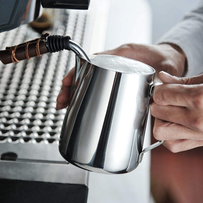 150ml maidonvaahdotuskannu ruostumaton teräs maidonvaahdotus espresso höyrytyskannu barista latte latte maidonvaahdotuskannu