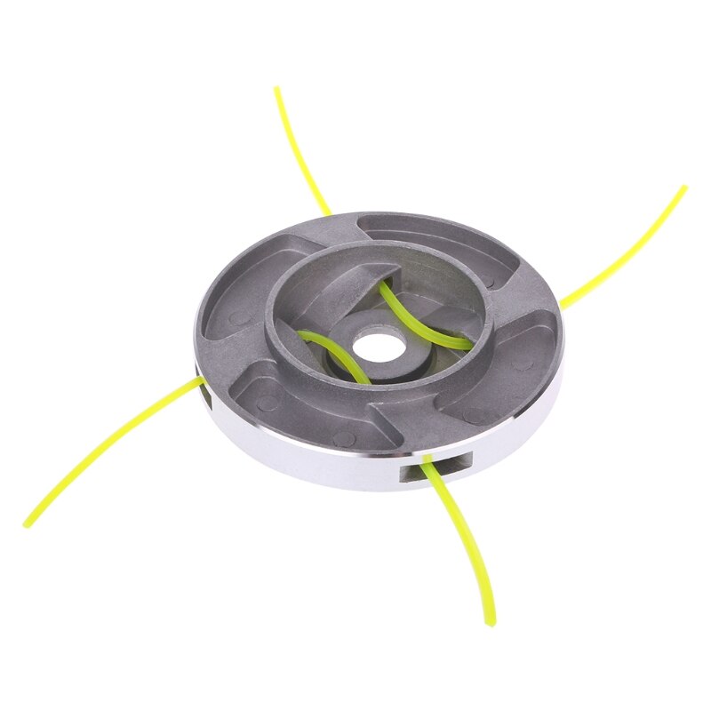 Universal Aluminum Alloy Grass Trimmer Head With 4 Cables Brush Cutter Accessory