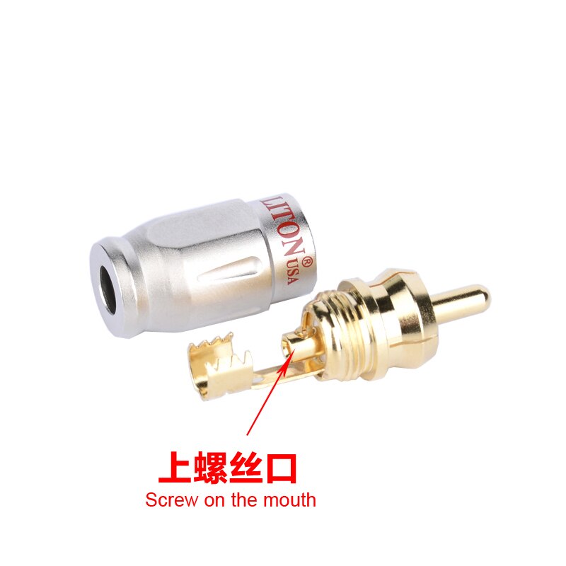 DIYLIVE HiFi LITON Litton audio plug RCA plug car audio cable plug hole 5mm wire