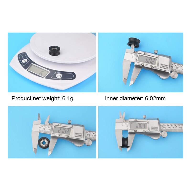 10Pcs V Groef 696Zz Lager Gecoat Nylon Sliding Roller Nylon Lager Wiel