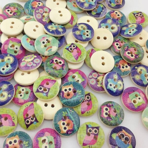 50PCs 2 Löcher Mixed Blume Tasten für Hand Handwerk Scrapbooking DIY Nähen Dekorative kinder Taste Kleidung WB526: Color 3