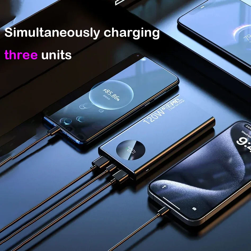 VIVO 120W Fast Charging 50000mAh CCC Certification High Capacity Power Bank Portable External Battery Charger For iPhone Xiaomi