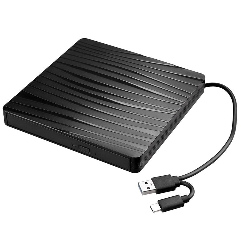 External CD DVD Drive USB 3.0 Portable DVD CD RW Optical Drive Burner CD ROM Player Recorder Writer Compatible with Mac/Windows