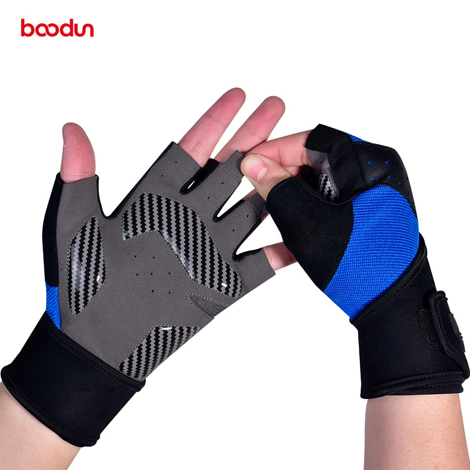 Boodun – gants de gymnastique, protection de la paume des mains, avec enveloppe de poignet, Crossfit, musculation, levage de poids